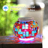 Color Changing Mosaic Solar Light Led Garden Lights，echargeable Solar Table Lights Outdoor Waterproof Solar Night | Lumora