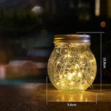 Solar Lights Globe Outdoor Decorative, Hanging Cracked Glass Ball Solar Lights Waterproof, Solar Powered Lantern | Lumora