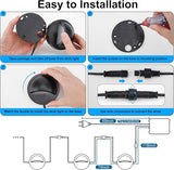 Low Voltage LED Deck Lights kit with Transformer Timer and Photocell Sensor, IP67 Waterproof Fence Lights, Warm | Lumora