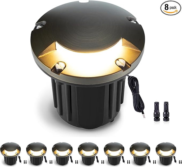 Gardenreet MR16 Well Light - Solid Brass Low Voltage Weatherproof Replaceable Bulb Inground - Outdoor Path Light | Lumora