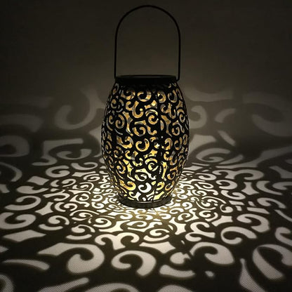 Tomshine Solar Lantern, LED Solar Outdoor Lanterns, Solar Lights Outdoor Hanging Metal Solar Powered Lantern Waterproof Decorations for Patio, Pathway, Outside, Garden Decor, Yard, Walkway