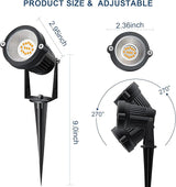 7W Low Voltage LED Landscape Lights with Connectors Outdoor 12V Super Warm White (900LM) Waterproof Garden Pathway | Lumora