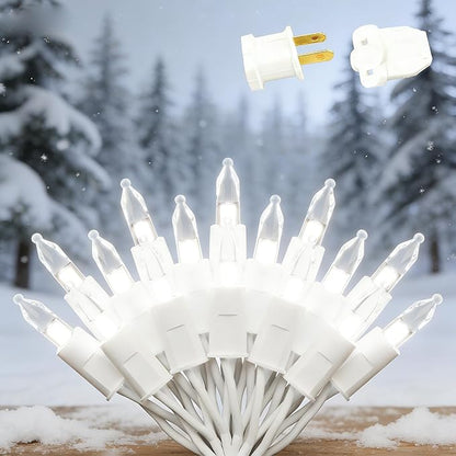 Christmas Lights,23.3FT-70 Lights LED String Lights Commercial Grade Waterproof for Holiday Decoration, Christmas Decors(White)