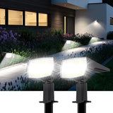 Fabrito 72 LEDs Solar Spot Lights Outdoor Waterproof, 3 Modes Landscape Spotlights, Dusk to Dawn Solar Powered | Lumora