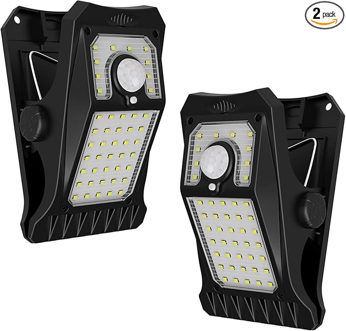 Tryme 45LEDs Solar Lights Outdoor Clip Motion Sensor Lights 3 Modes 3 Mounting Ways IP65 Waterproof Security Light | Lumora