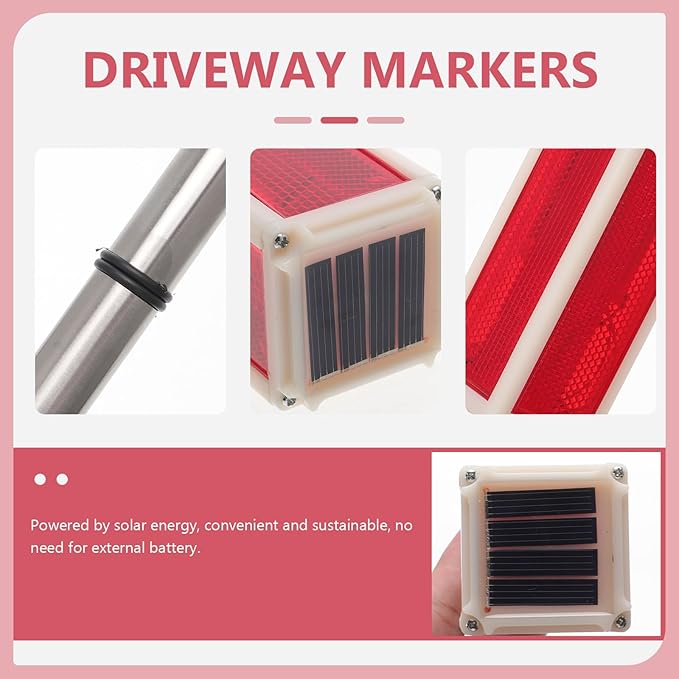 Gadpiparty Solar Driveway Marker Lights, Led Outdoor Driveway Markers, Waterproof Solar Pathway Lights for Garden | Lumora