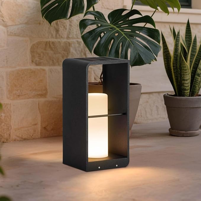 Outdoor Lights for Patio, IP65 Solar Lanterns Outdoor Waterproof, Dusk to Dawn Floor Lamp with 3000K LED, Solar Powered Landscape Lighting for Garden, Yard, Deck, Backyard, Porch and Path
