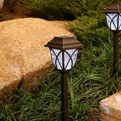 2 Pack Solar Pathway Lights Outdoor Waterproof Solar Lights Solar Yard Lights for Garden Patio Yard Landscape Pathway Driveway Lawn