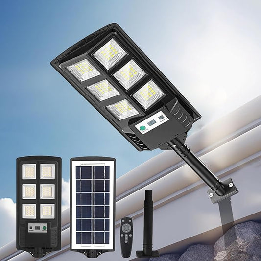 Solar Lights Outdoor, Waterproof LED Solar Powered Security Flood Light,Motion Sensor Solar Street Light with Remote Control for Garage,Yard,Parking Lot etc (4 Pack)