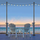 Premium String Light Pole - 1 Pack - Extends to 10 Feet - Deck Mount (Wood/Concrete) - Outdoor Path Light | Lumora