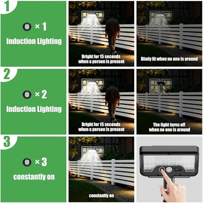 Solar Lights,Outdoor Solar Motion-Activated Light with Flexible Octopus Tripod 360° Can be Wrapped Around Tree Trunks,Dual Charging,Outdoor Sercurity Lights for Deck Fence, Garden (Sliver)