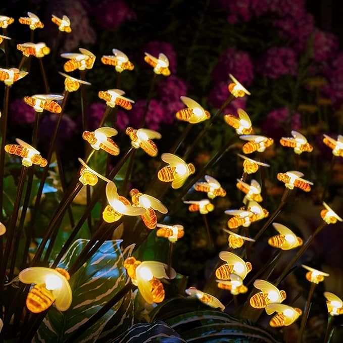 Solar Firework Lights 2Pcs Garden Lights Outdoor Waterproof, 120 LED Distribution in 40 Branches Copper Wire | Lumora