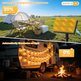 100FT Solar String Lights Outdoor Waterproof IP65 with USB-Charging , Solar Powered LED Patio Lights with 50+2 | Lumora