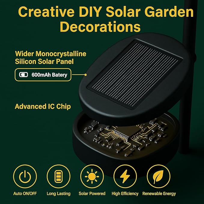 Solar Firefly Lights Outdoor, 8 Pack 64 LED Swaying Garden Stake Lights, Warm White IP65 Waterproof, Auto On/Off, Yard Decor Stakes for Patio Lawn Pathway
