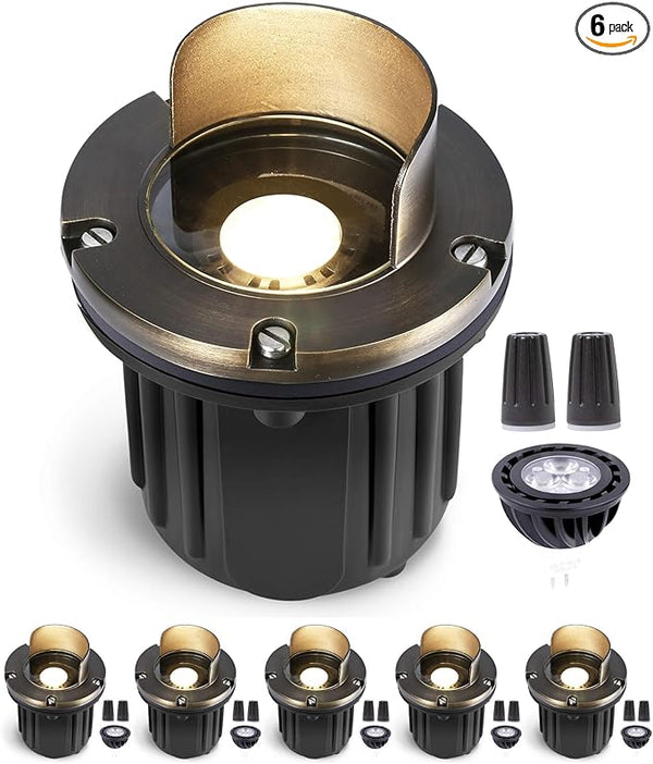 Gardenreet Landscape In Ground Well Lights - Brass Low Voltage Electric LED Ip65 Lights, 12V - Outdoor Path Light | Lumora