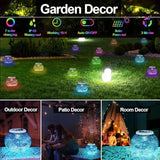 Aukora Color Changing Solar Powered Glass Ball Garden Lights, Table Lamps Waterproof Night Light for Patio, Bar | Lumora