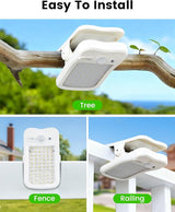 Clip on Solar Lights for Fence, 3 Modes Solar Motion Lights Outdoor Waterproof, 60LEDs 500LM Portable Security | Lumora