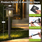 10 Pack Solar Lights for Outside Walkway Pathway Driveway Outdoor Waterproof Led Landscape Lighting for Garden Yard | Lumora