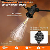 Kawaya Outdoor Lights String LED Patio Lights: 150FT Waterproof Commercial Grade Vintage String Lights for Outside | Lumora