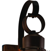 VAXCEL Chatham 12 in. H 1-Light Burnished Bronze Coastal Outdoor Wall Sconce Made of Durable Steel, Clear Seeded | Lumora