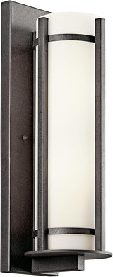 Kichler 49120AVIFL Camden Outdoor Wall 2-Light Fluorescent, Anvil Iron | Lumora