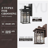 zeyu 12 Inch Patio Wall Light Fixture, 2 Pack Outdoor Modern Wall Lights, Die-Cast Aluminum, Oil Rubbed Bronze | Lumora