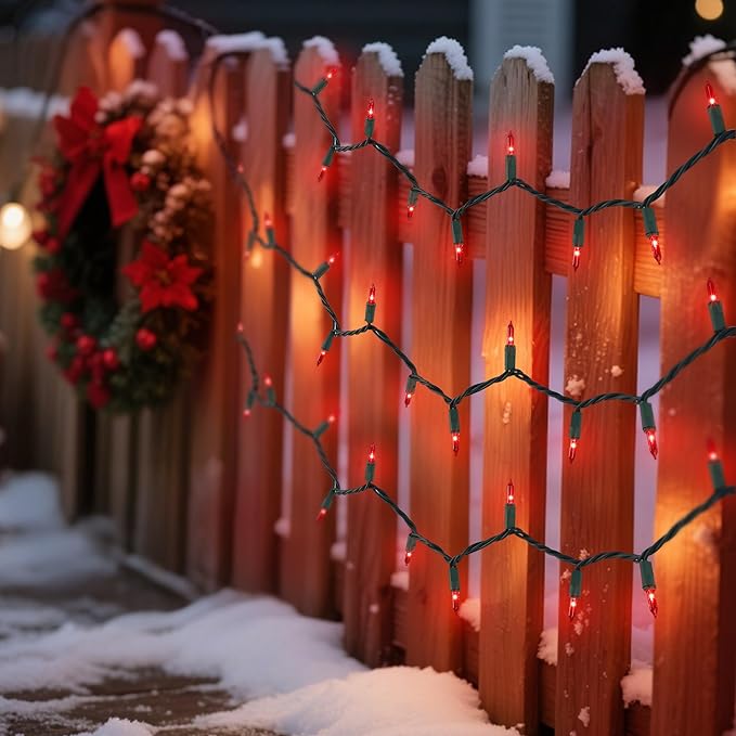 3 Pack Red Valentines String Lights, 100 Count Each, Incandescent Mini Christmas Lights, Connectable Xmas Tree Light for Indoor Outdoor Garland Birthday Holiday Wedding Festival Party