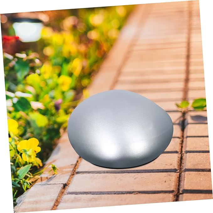 DOITOOL Solar Pebble Ground Light Outdoor Solar Garden Lamp with White Light Weatherproof Decorative Lighting for Pathways Flower Beds and Ambiance Intelligent