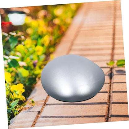 DOITOOL Solar Pebble Ground Light Outdoor Solar Garden Lamp with White Light Weatherproof Decorative Lighting for Pathways Flower Beds and Ambiance Intelligent