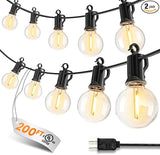 Outdoor String Patio Lights, 200FT 100 LED Patio Lights Waterproof, Connectable Shatterproof Hanging Outside String | Lumora