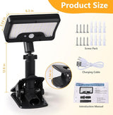 Clip On Solar Lights Outdoor with Motion Sensor, 360°Rotatable & Vertically Adjustable Solar Fence Lights with 92 | Lumora