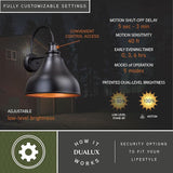 VAXCEL Delano Bronze Motion Sensor Dusk to Dawn Farmhouse Barn Dark Sky Outdoor Wall Light | Lumora