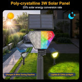 T-SUN Solar Spotlights Outdoor, Color Changing Landscape Lights, Halloween Lights Outdoor IP65 Waterproof Landscape | Lumora