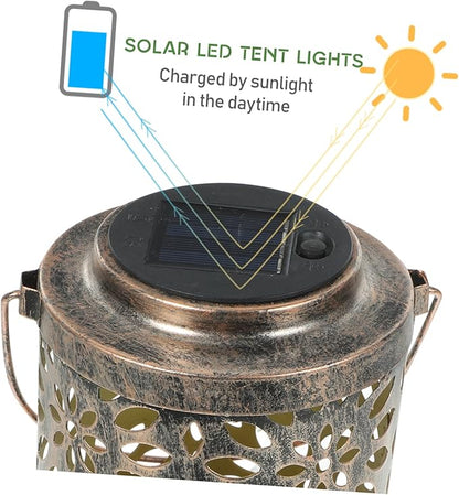 LIFKOME Solar Hollowed Pendant Light Solar Energy Lamp for Outdoor Decor Delicate Projection Design Easy to Install Creative Illumination