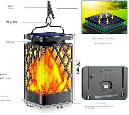 QUQUQ Solar Pathway Lights Solar Hanging Lights Outdoor Garden IP65 Wireless Light Yard Patio Decor