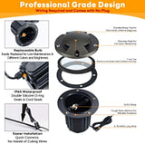 Gardenreet Landscape Well Lights Brass - Ip65 Hardwired Electric Low Voltage In Ground - Outdoor Path Light | Lumora