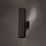 VAXCEL Chiasso 20 in. H 2-Light Deep Bronze Outdoor Wall Sconce Made of Rust-Resistant Aluminum, Metal Shade | Lumora