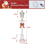 MUPATER 6 ft Tall Christmas Lamp-Post, Pre-Lit Christmas Outdoor Decorations with Energy-Efficient LED, Lighted | Lumora