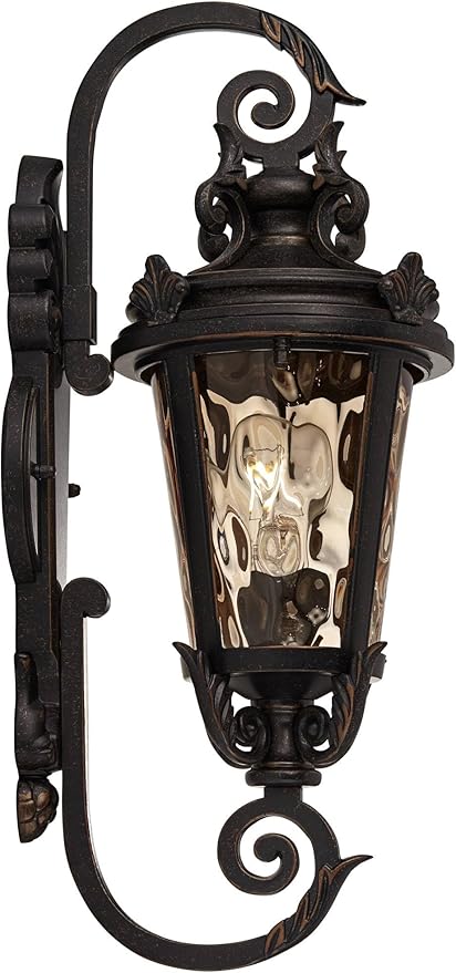 John Timberland Casa Marseille European Vintage Outdoor Wall Light Bronze French Vintage Sconce Fixture Decor for | Lumora