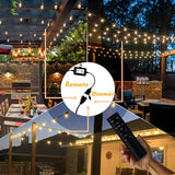 120W(Max) Remote Dimmer Timer Function Plug in for All Outdoor String Lights, Patio Lights, Led Lamp, Lamp in 100FT | Lumora