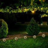 Crackle Globe Light 15cm LED Warm Yellow Outdoor In-ground Garden Pathway Lamp Waterproof for Lawn Patio | Lumora
