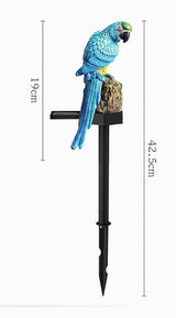 Ulalaza Outdoor Resin Solar Lights Blue Parrot Shape Solar Powered LED Lamp Waterproof Garden Light Decoration for | Lumora