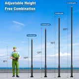 13Ft Tall Street Light Pole - Outdoor Metal Split Heavy Duty Street Lamp Post for Outside Large Solar Street Lights | Lumora
