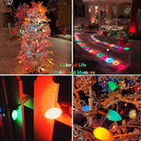 SUNSGNE C7 LED Outdoor Christmas Lights, 25ft Vintage Christmas Lights with 27 LED Plastic Colored Bulbs(2 Spare) | Lumora