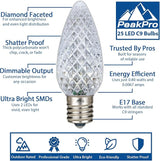 Novelty Lights 250CT C9 LED Faceted Ultra Bright Dimmable Outdoor Christmas Light Replacement Bulbs Decorative LED | Lumora
