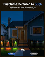 Fence Lights Solar Powered Outdoor Waterproof 3 Sided Wall LED Landscaping for Yard, Deck, Patio, Rail, Garage | Lumora