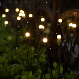 2pcs Solar Lights with 8 Flashing Modes, Warm White LED Solar Outdoor Path Lights for Garden Decor and Landscape | Lumora