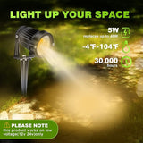 5W Low Voltage Landscape Lights Outdoor 12V AC/DC LED Landscape Lighting 3000K Warm White Waterproof Garden | Lumora