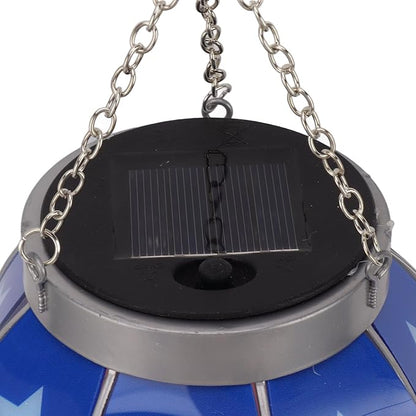 Solar Lantern Hot Air Balloon with Flickering Flame Light, Outdoor Hanging Lights Outdoor Garden Decor Lantern Decorative for Garden Yard Patio Farmhouse Decoration