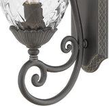 Hinkley Plantation Large Wall Mount Outdoor Lantern - Pineapple Motif, 1-Light, Clear Optic Glass, Aluminum | Lumora